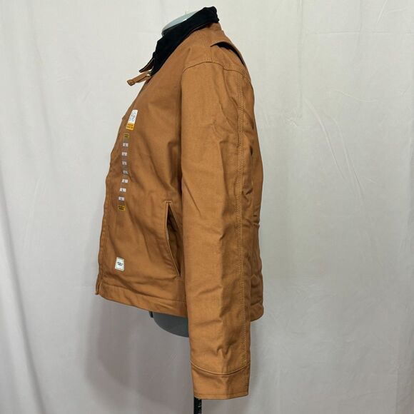 Eddie Bauer NWT Sz L  Brown Multi Pocket Men's Berber Lined Workwear Jacket - Picture 15 of 16